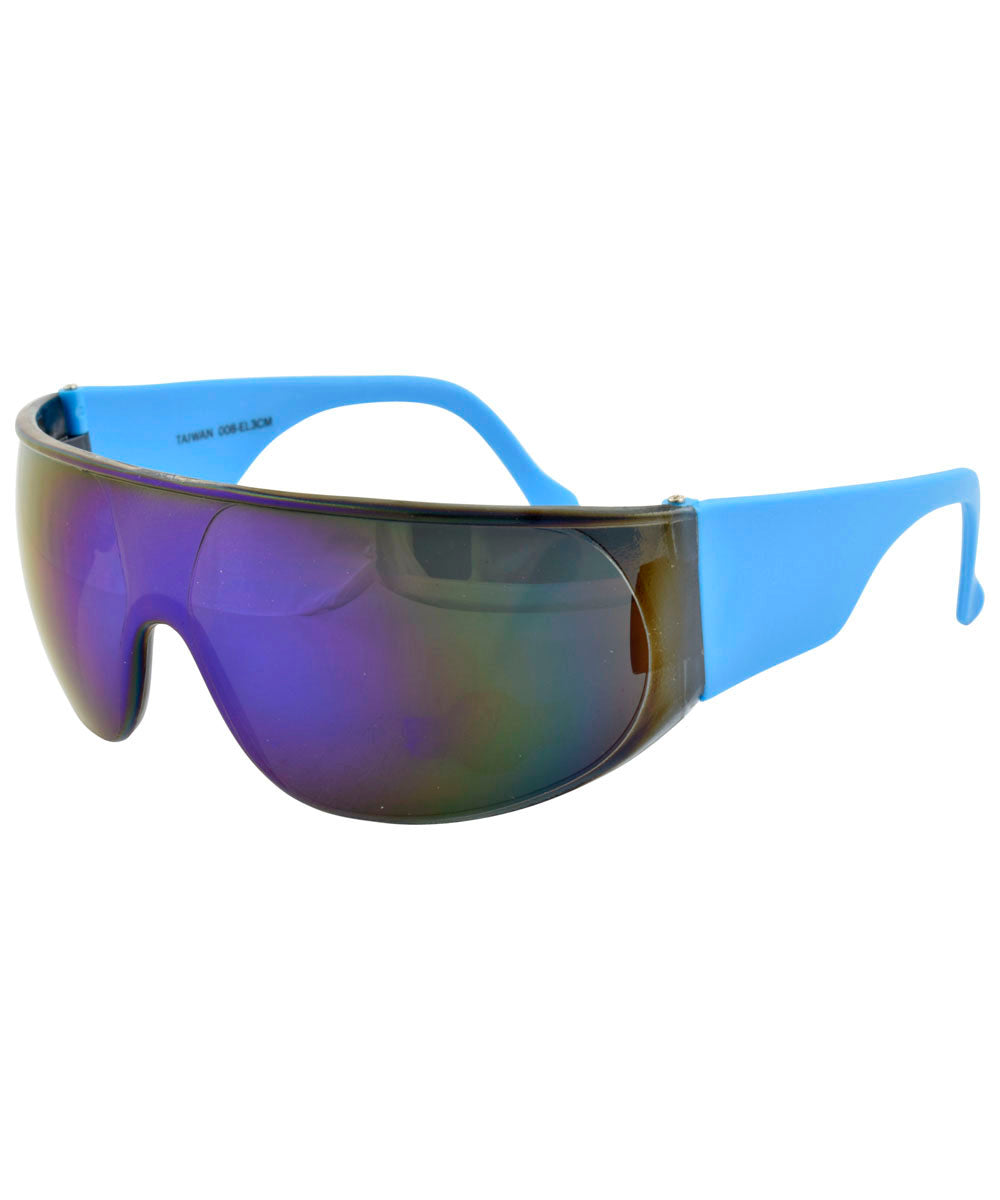 Fashion blue shield sunglasses