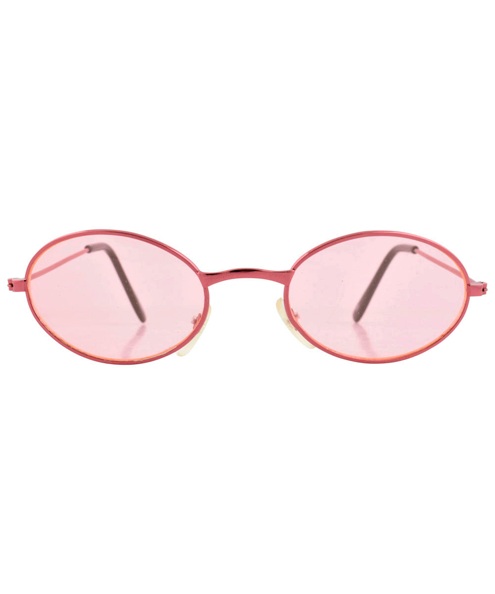 Shop Shrimp Pink Vintage Oval Sunglasses For Women Giant Vintage Sunglasses 5772