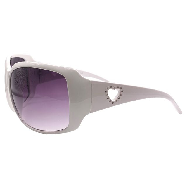 HEART ATTACK Sqaure SunglassesWhite-Giant Vintage Eyewear