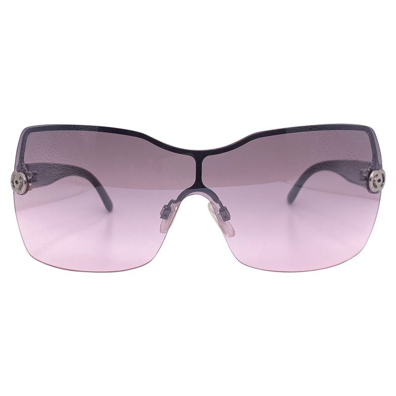 BOMBSHELL Rimless Shield SunglassesPink-Giant Vintage Eyewear