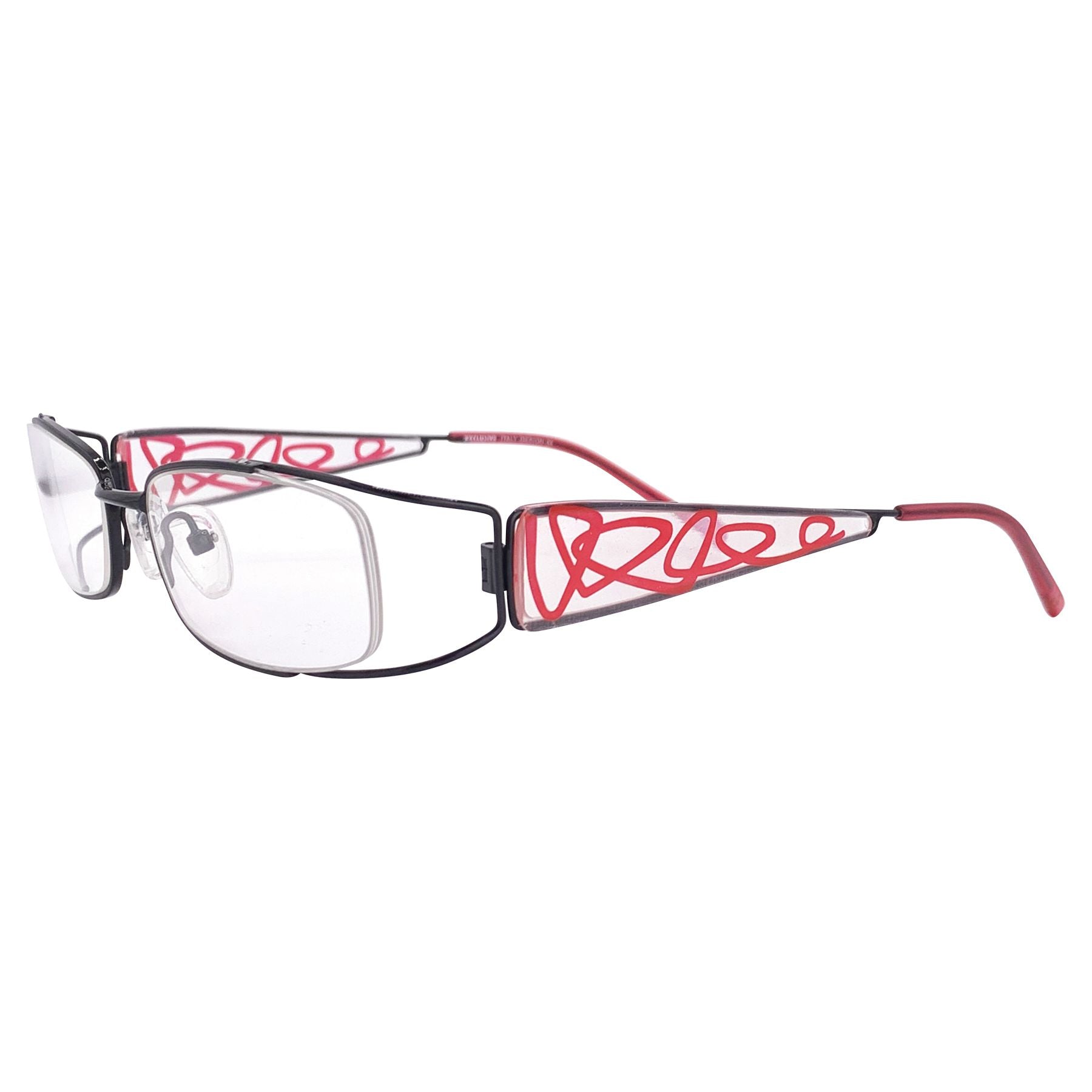 100MPH Clear Bayonetta 90s Glasses-Giant Vintage Eyewear