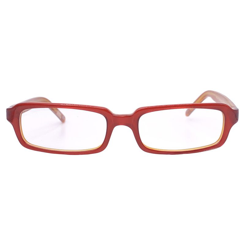 ROJO Bayonetta-Style Rectangular Clear GlassesJelly Red-Giant Vintage Eyewear