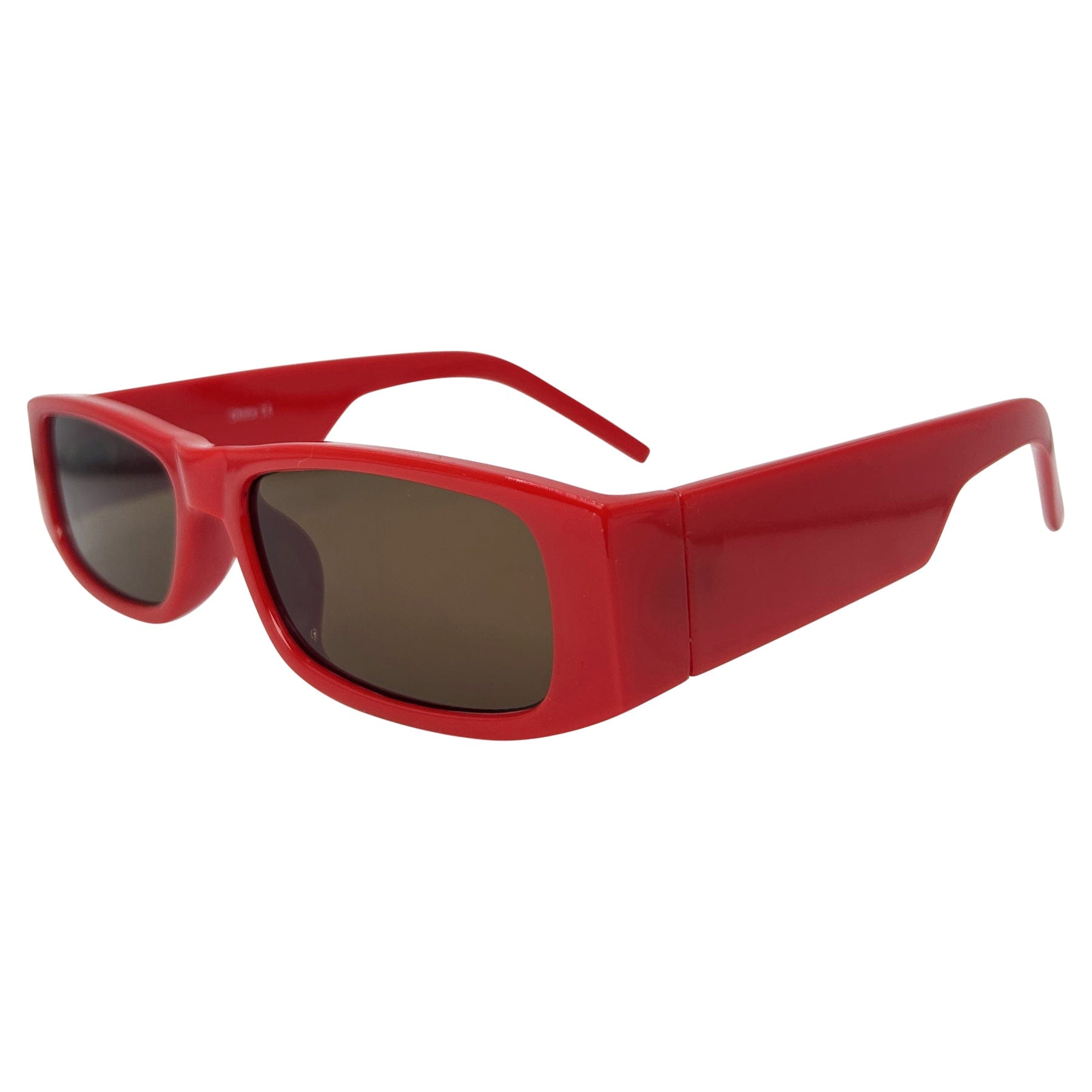 red rectangular sunglasses