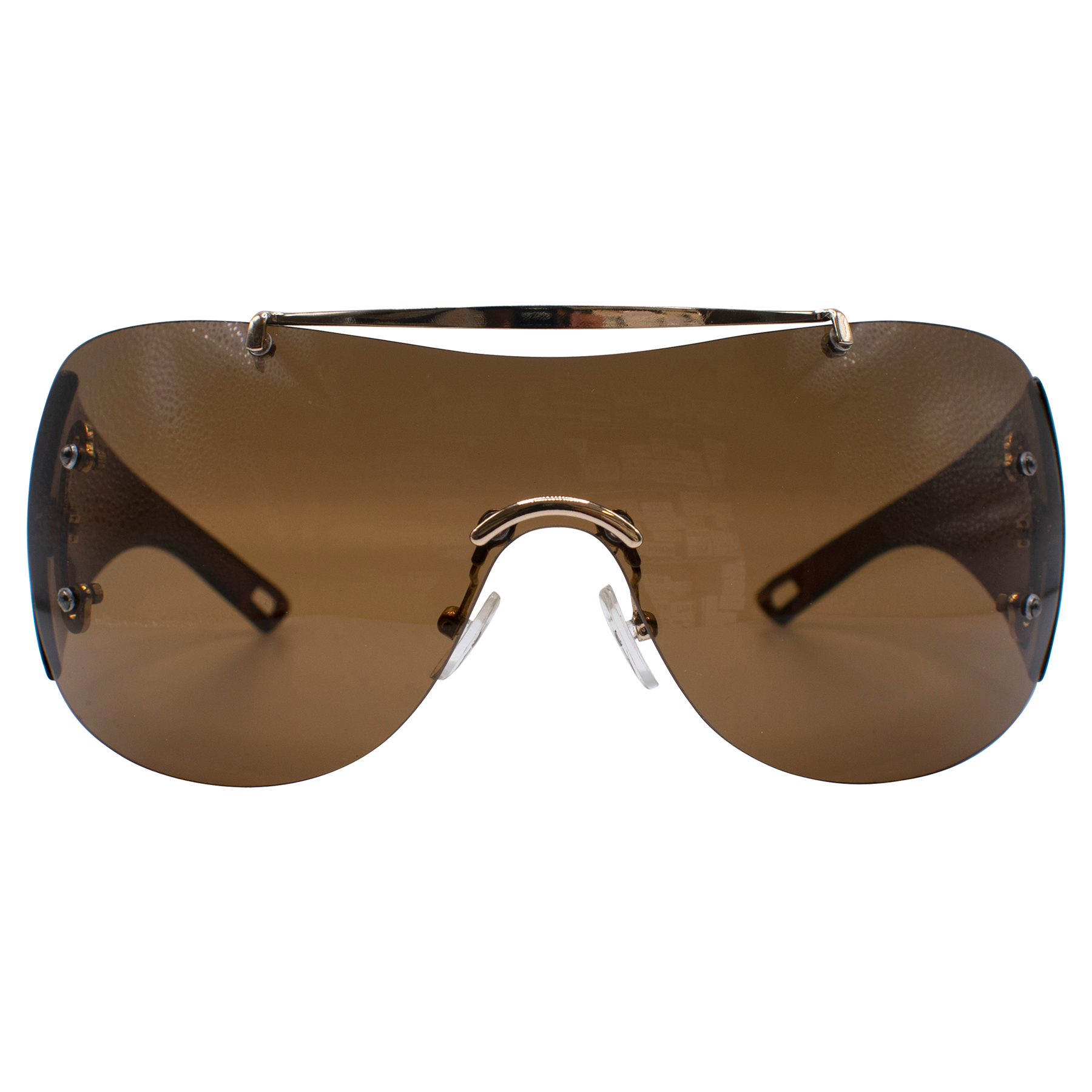 BAYANG Rimless Shield Y2K Sunglasses-Giant Vintage Eyewear