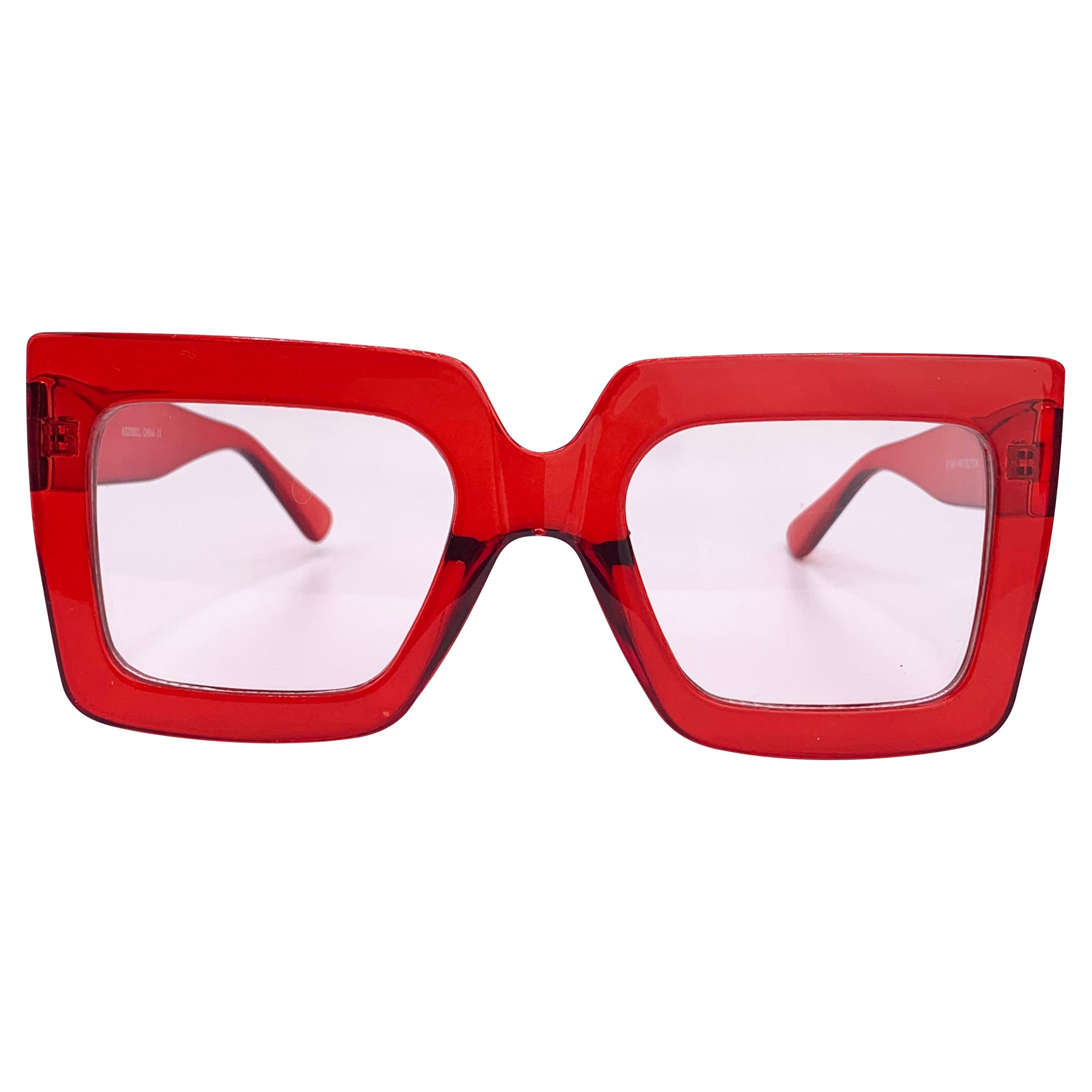 JADED Chunky Oversized Clear SunglassesRed-Giant Vintage Eyewear