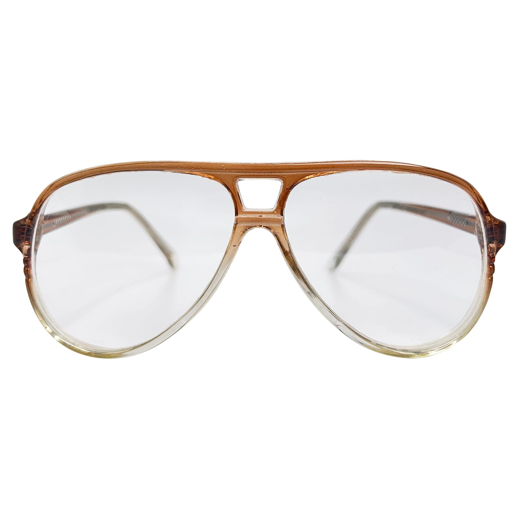 ESQUIRE Clear Aviator GlassesToffee-Giant Vintage Eyewear