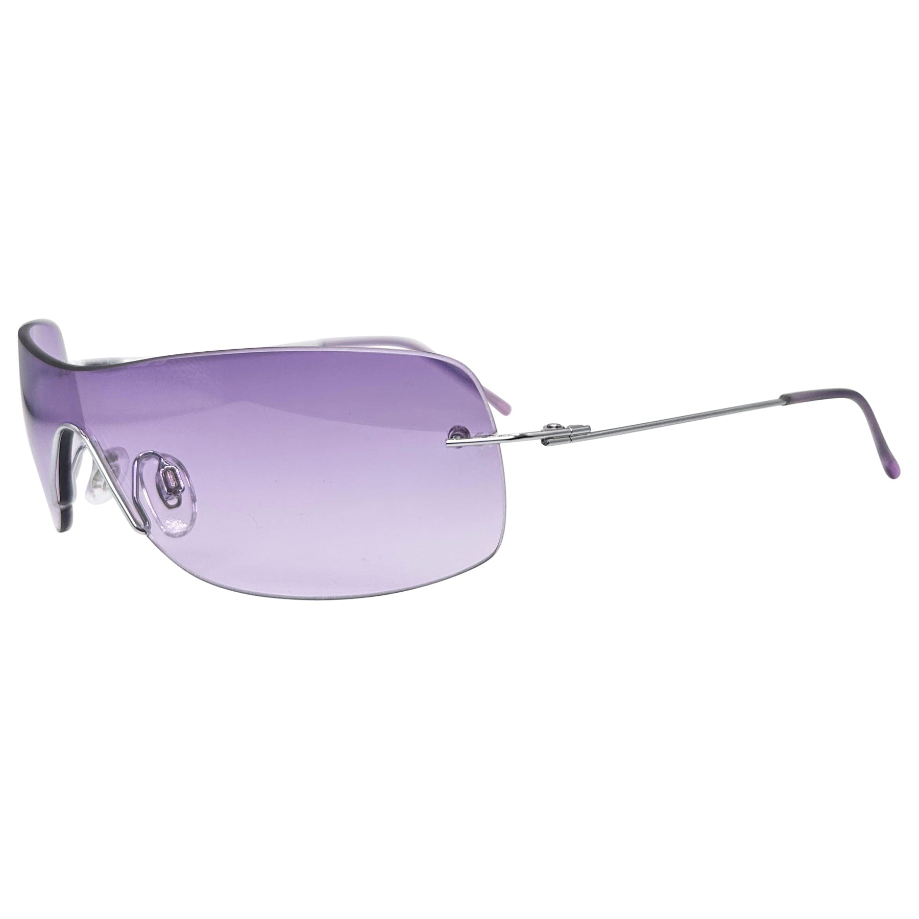 vintage sunglasses women purple with a metal y2k frame 