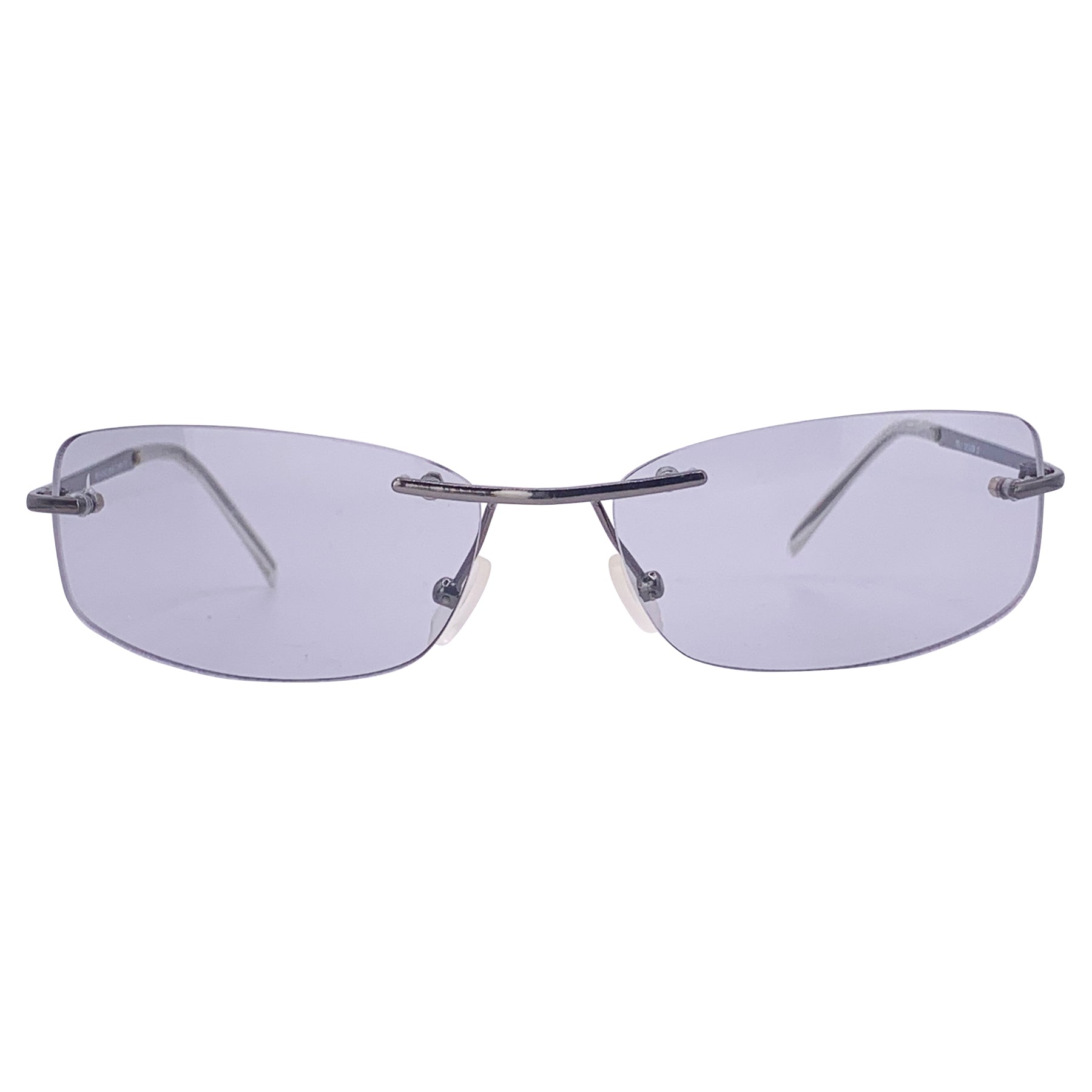 PETITE Rimless 90's SunglassesGray/Gunmetal-Giant Vintage Eyewear