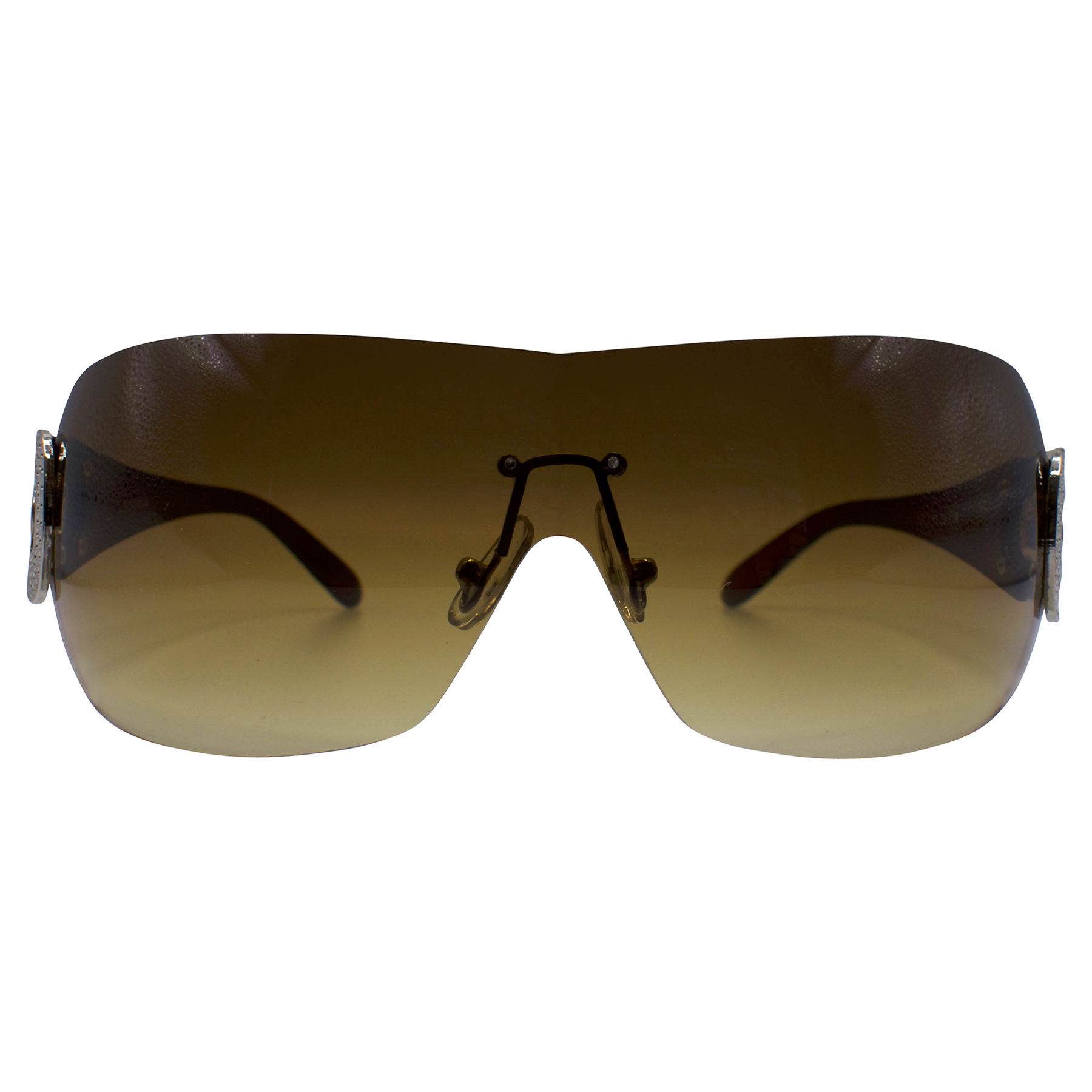 Rimless shield sunglasses sales womens