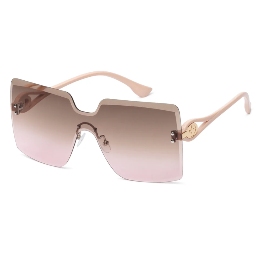 REALITY Boho Chic Square SunglassesDusty Rose-Giant Vintage Eyewear