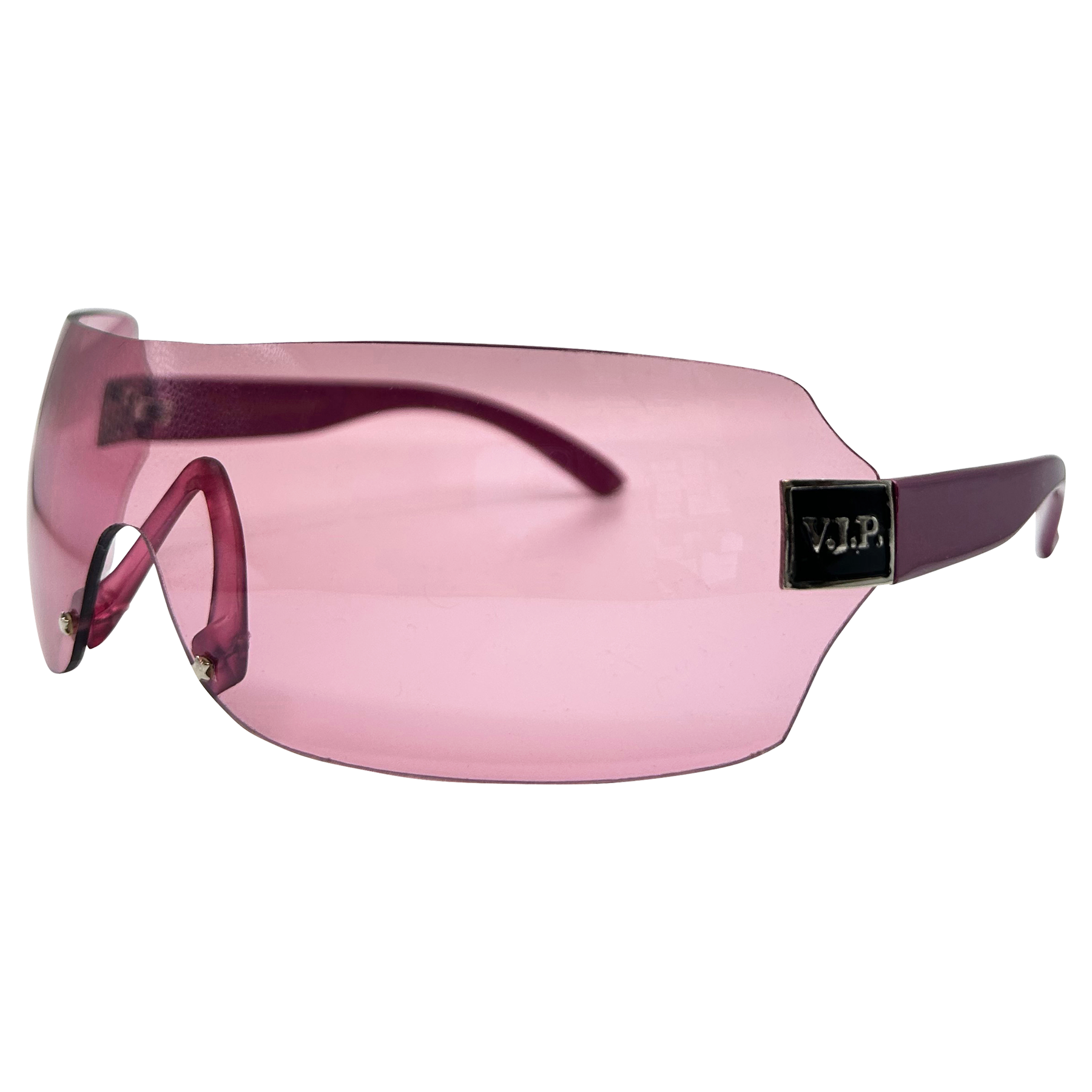 TLC Shield Y2K SunglassesPink/Pink-Giant Vintage Eyewear