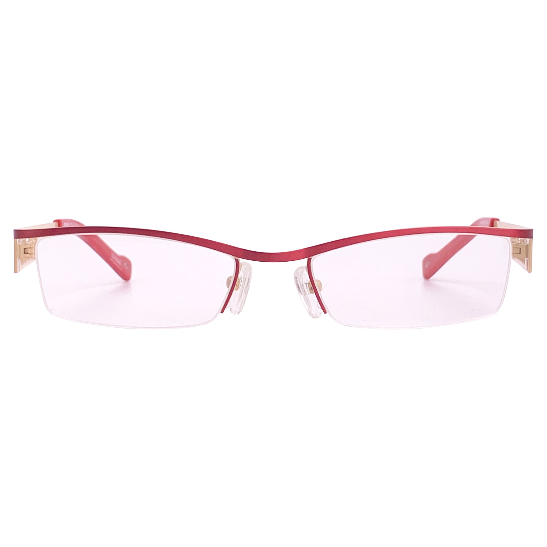 CACHE *new colors* Clear Bayonetta Office Core GlassesRed-Giant Vintage Eyewear