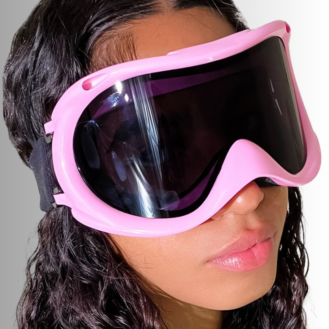 Women wearing pink Giant Vintage Snow Goggles in style 