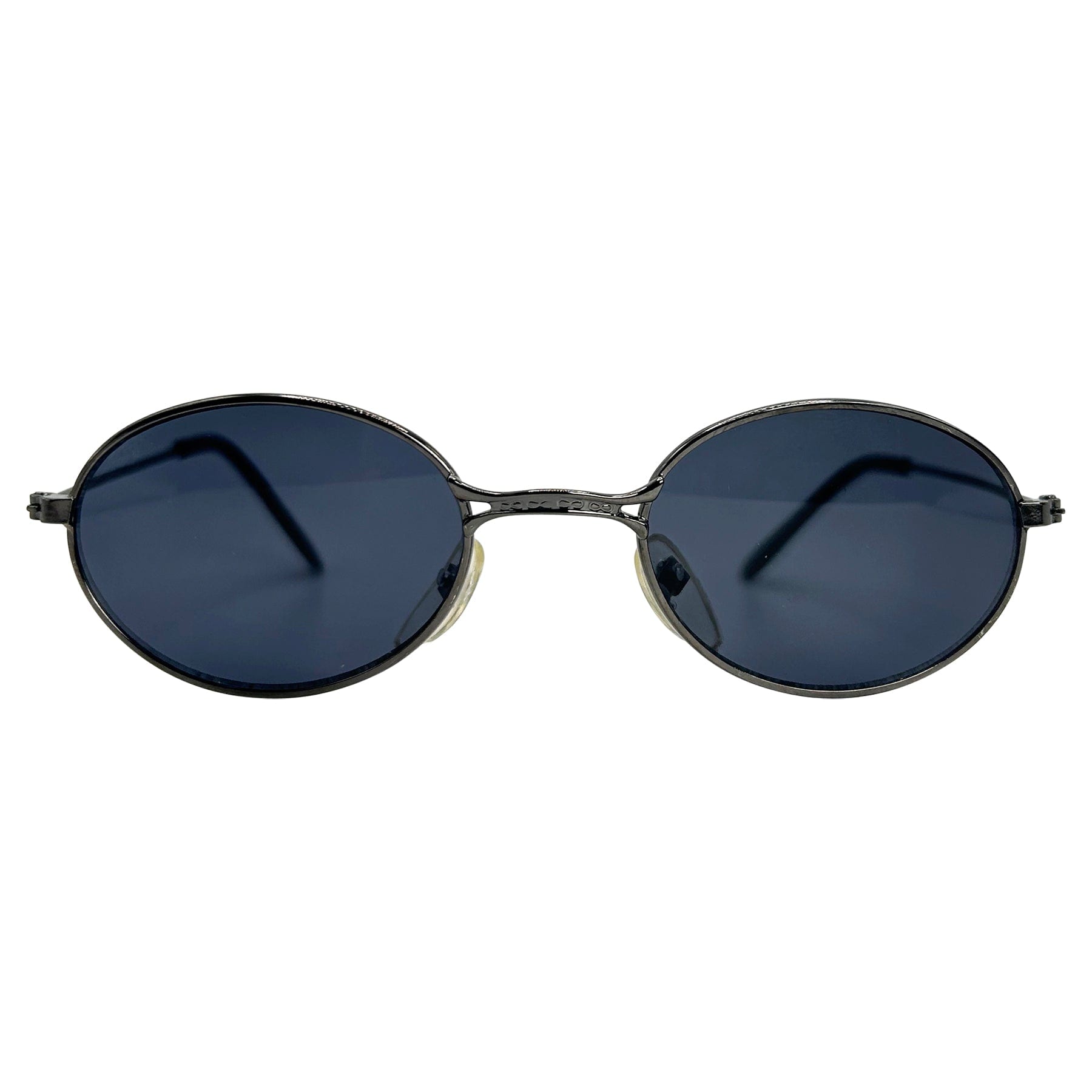 WEENIE Gunmetal Oval Sunglasses-Giant Vintage Eyewear