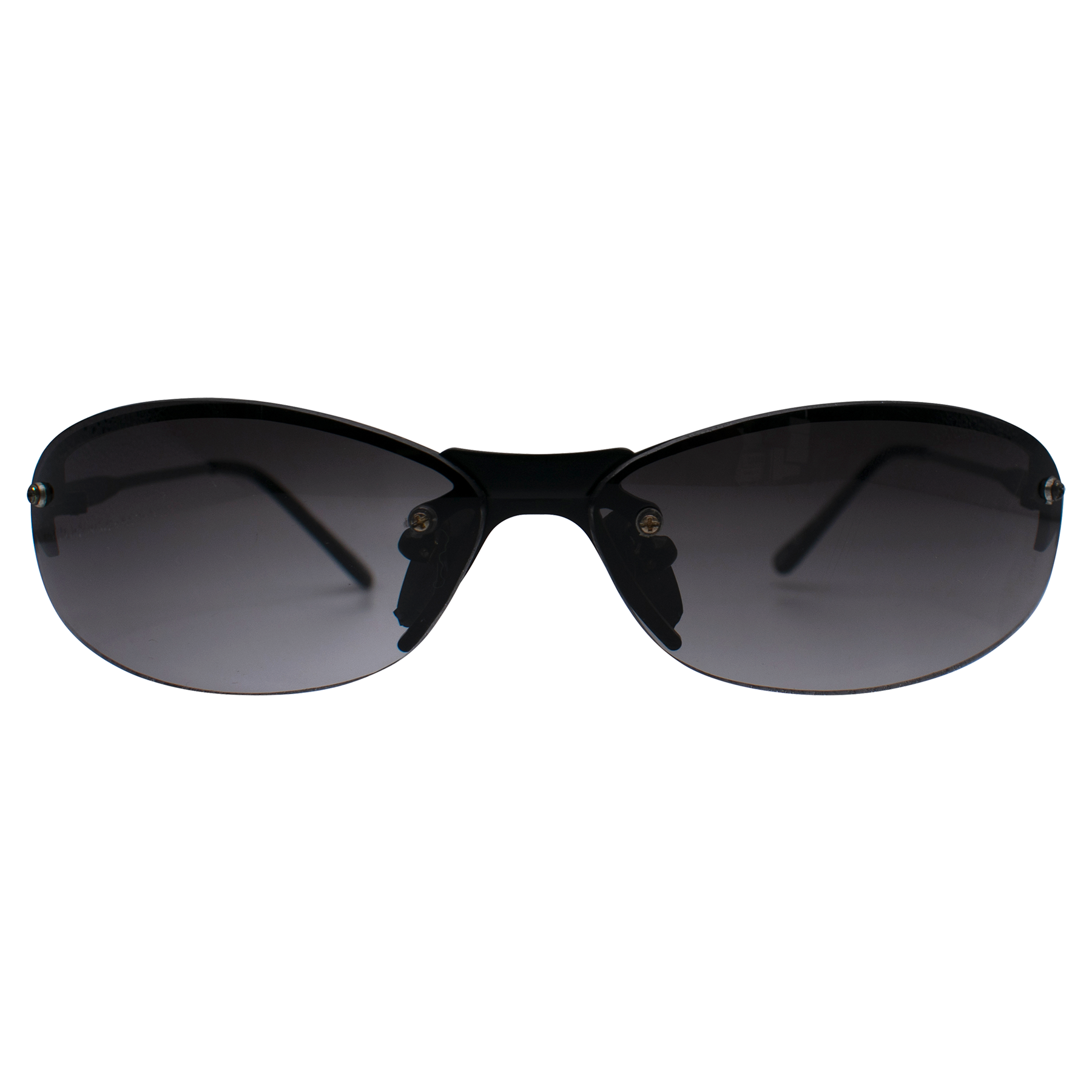 WINNIE Rimless SunglassesBlack/Smoke-Giant Vintage Eyewear