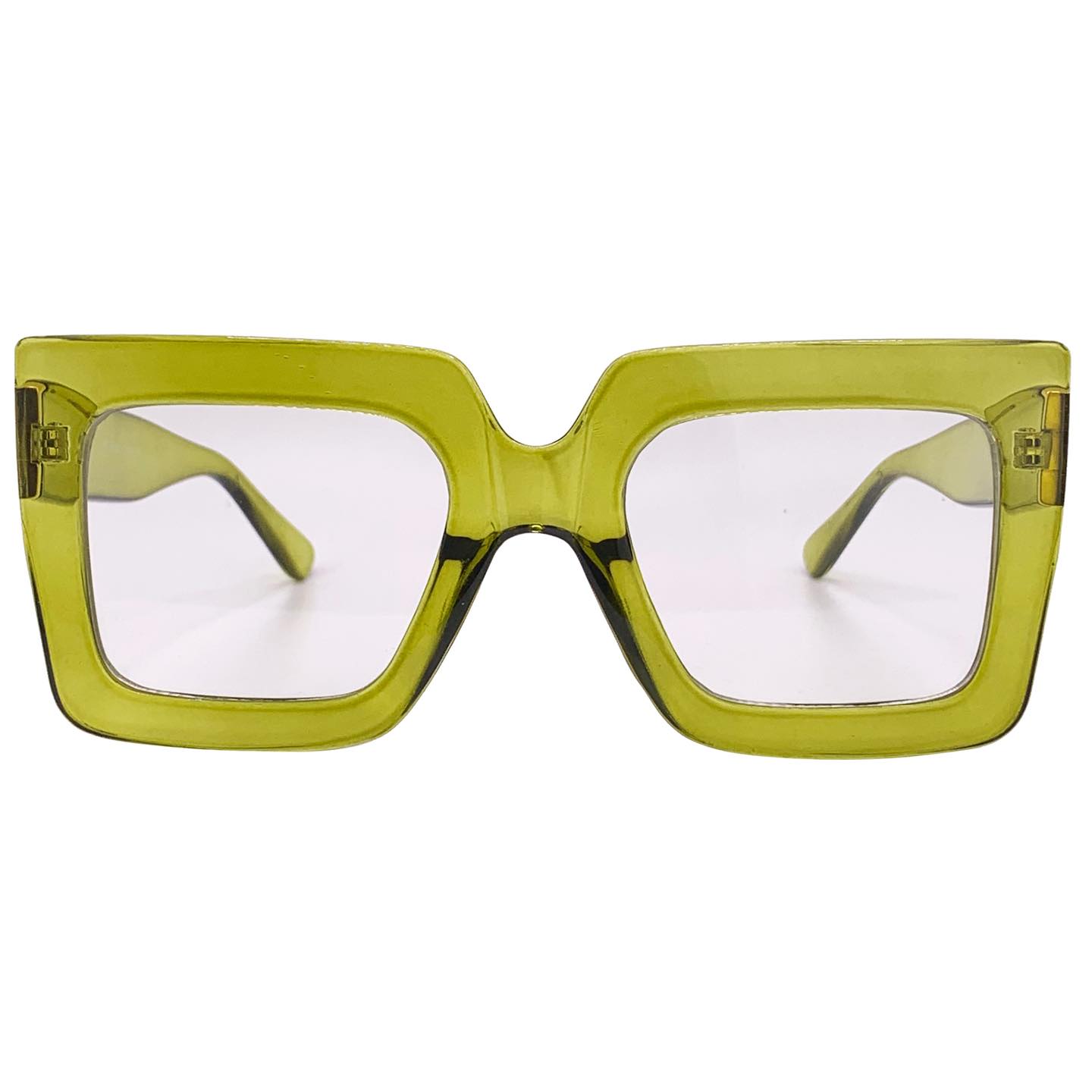 green clear glasses in an instagram post