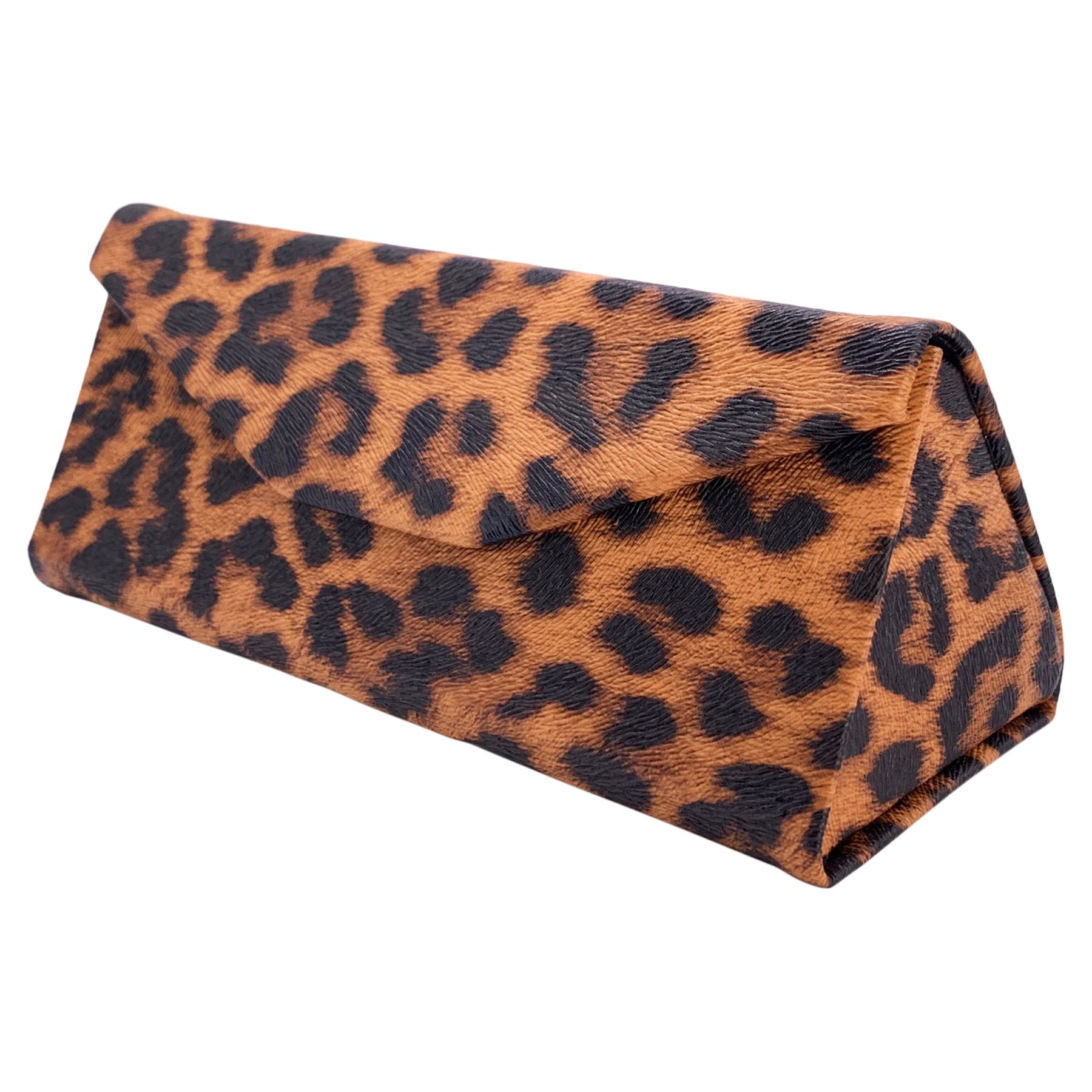 KATTY Cheetah Print Sunglasses Case-Giant Vintage Eyewear