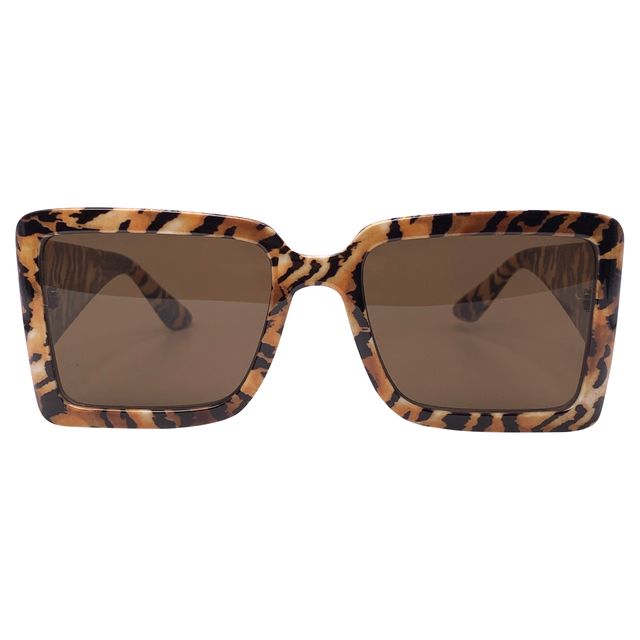 KITTY CAT Square BOHO SunglassesOrange Tiger-Giant Vintage Eyewear