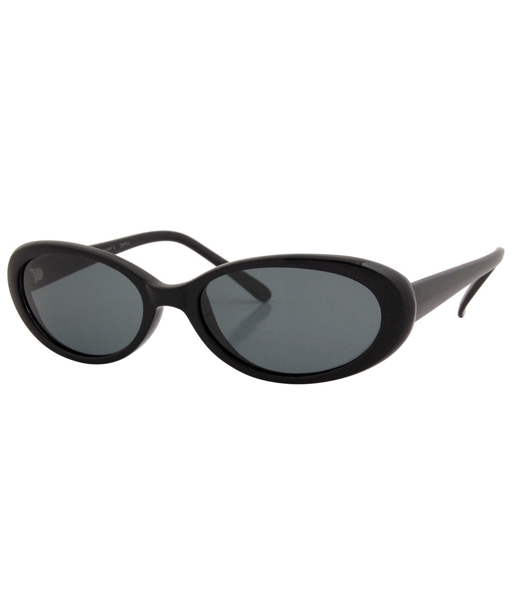 Shop Figgy Black Vintage Oval Sunglasses For Women Giant Vintage Sunglasses 