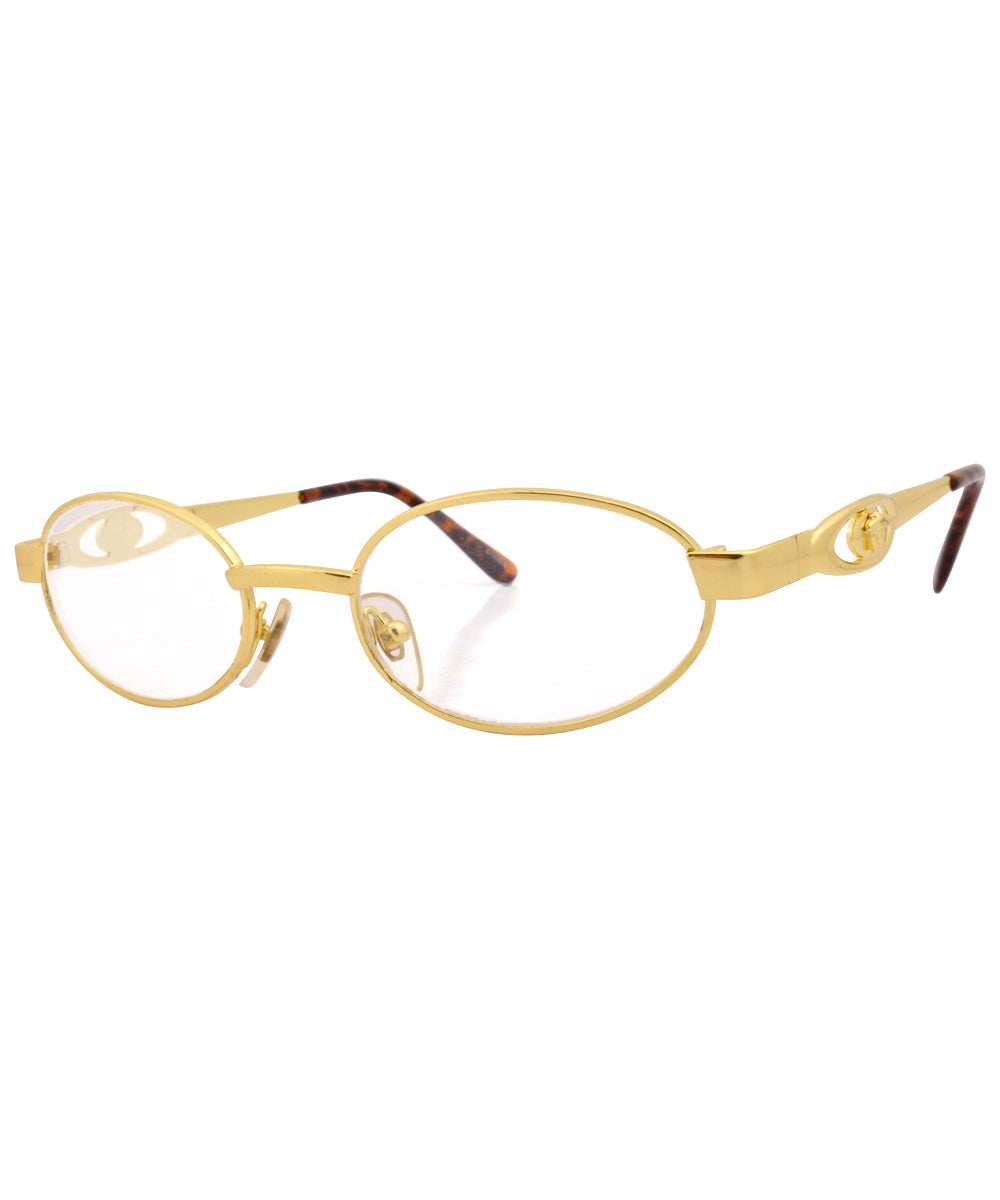 overt gold clear sunglasses