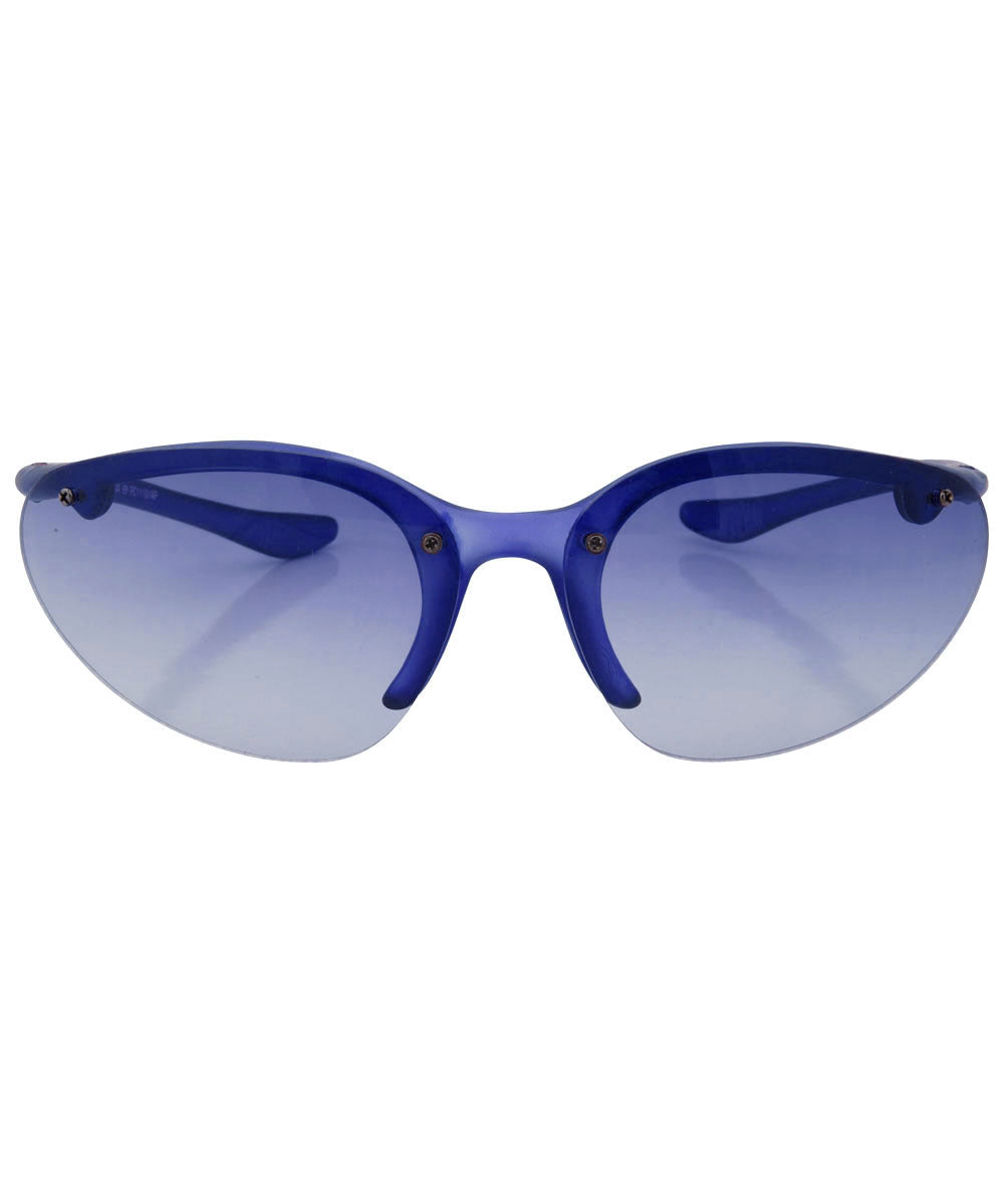 PEPPERS Blue Rimless SunglassesBlue-Giant Vintage Eyewear