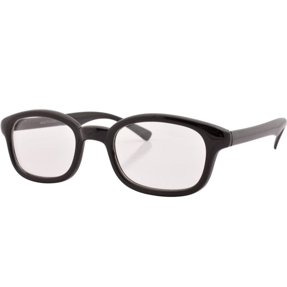 rudy black vintage glasses with clear lens