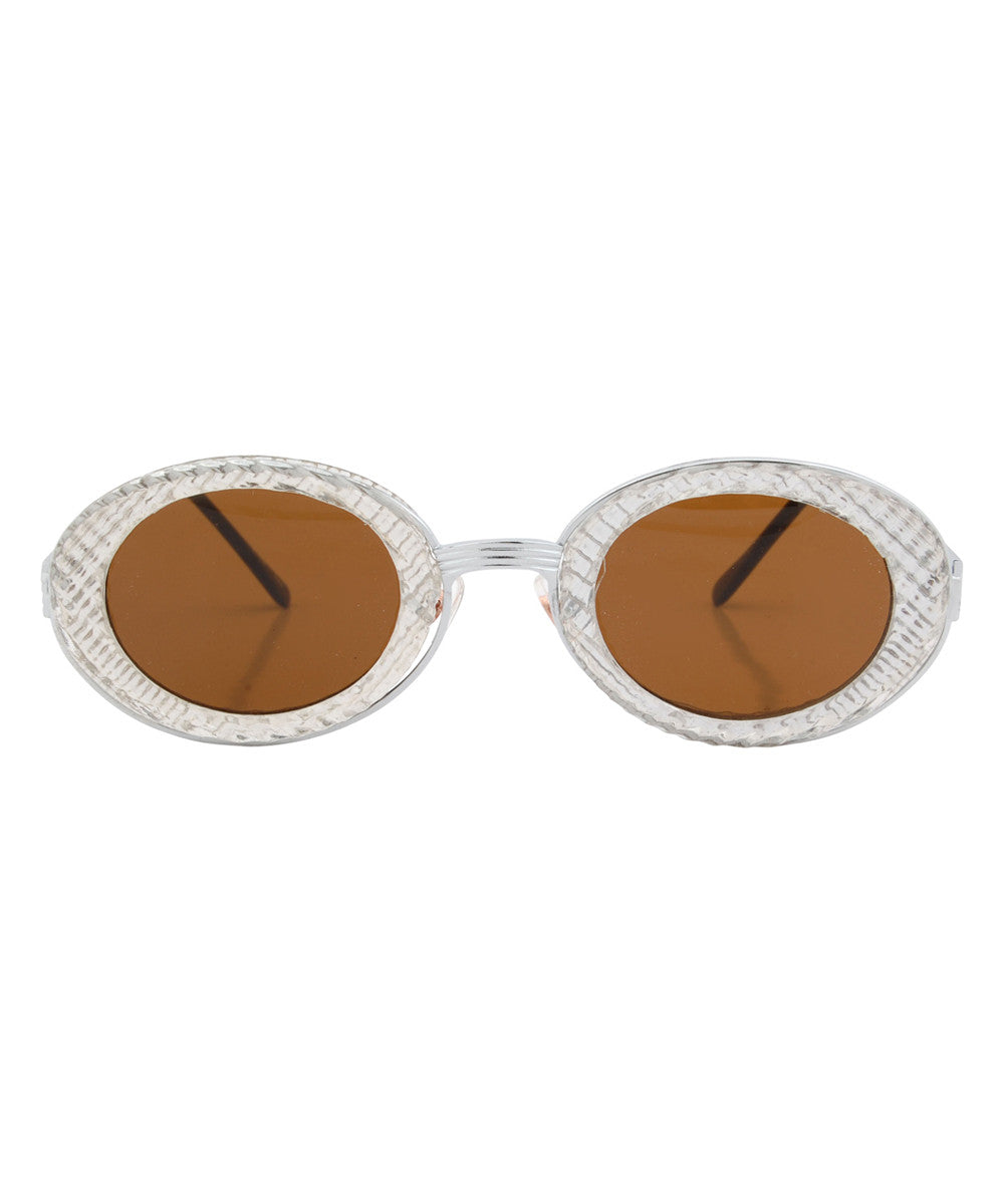 Brown Round & Oval Sunglasses for Women